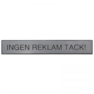 Ingen reklam tack (Silver)